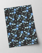 Paul Poiret zugeschrieben - Stoffdesign mit blauen Blumen