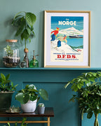 Pierre Fix-Masseau - Art Deco Werbeplakat - Wintersport in Skandinavien