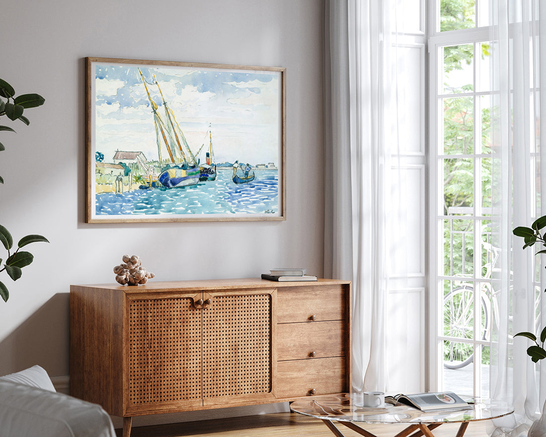 Henri-Edmond-Kreuz - Marine Szene (Boote in der Nähe von Venedig)