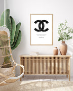 Zitat von Coco Chanel - Mode-Ikone - Schwarz-Weiß