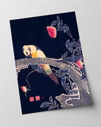 Itō Jakuchū - Vogel auf schwarzem Hintergrund