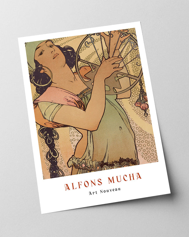 Alfons Mucha - Museum-Poster Bohemian Frau mit Musikinstrument Main Image