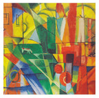 Franz Marc - Landschaft mit Haus, Hund und Rind (1914)