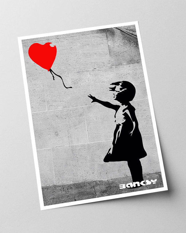 Banksy - Museum-Poster Mädchen mit Luftballon in Herzform - Street-Art I Main Image