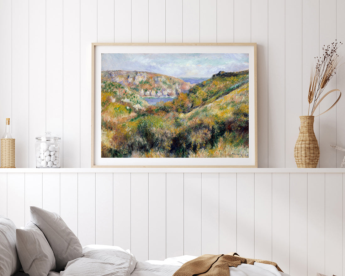 Auguste Renoir - Hügel um die Bucht von Moulin Huet, Guernsey