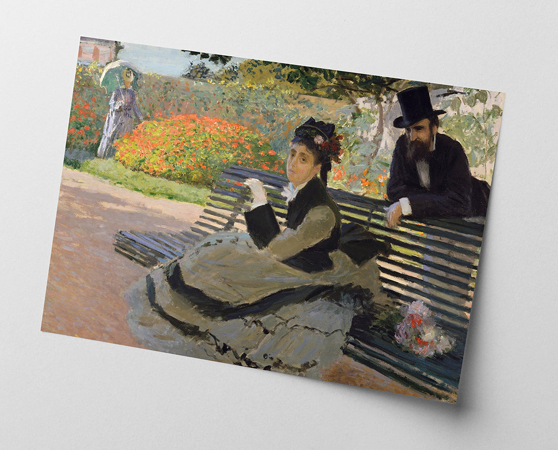 Claude Monet - Camille Monet auf einer Gartenbank (1873)