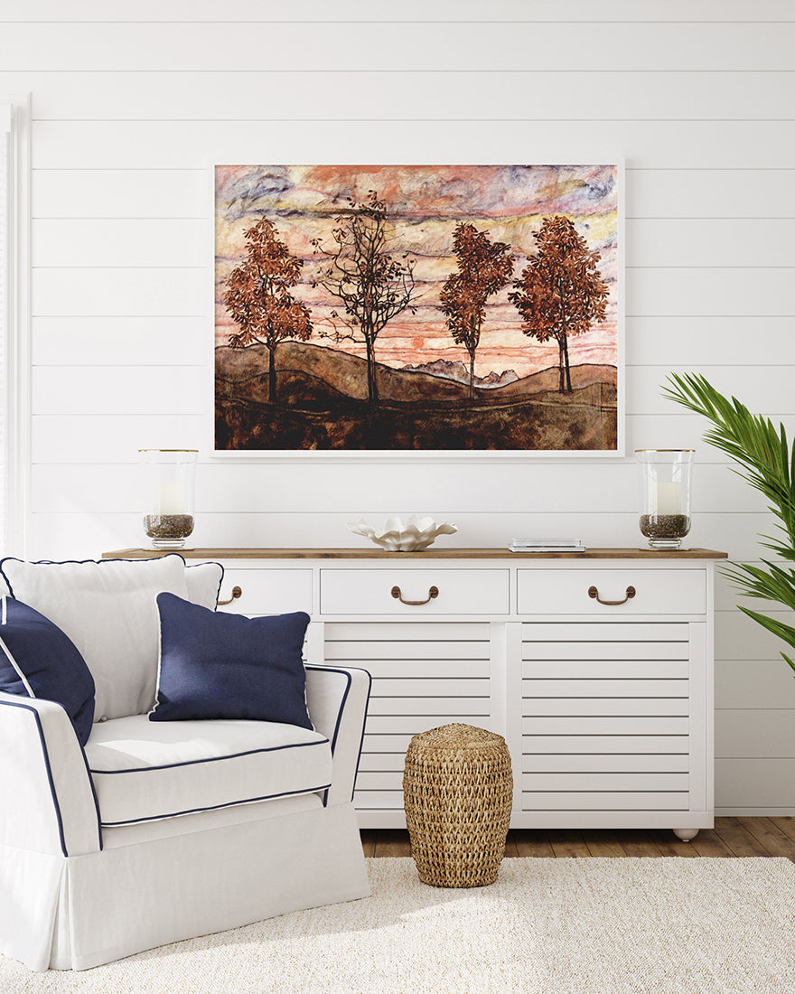 Egon Schiele - Vier Bäume