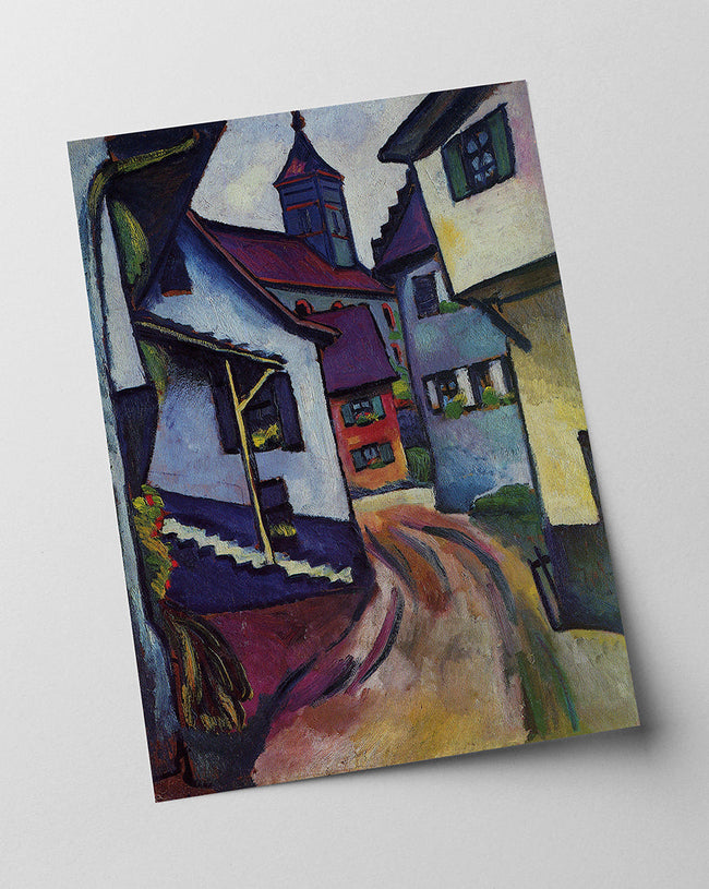 August Macke - Straße mit Kirche in Kandern Main Image