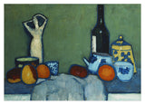 Alexej von Jawlensky - Stilleben mit Früchten, Figur, Flasche