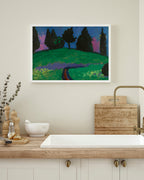 Alexej von Jawlensky - Dunkle Bäume über grünem Hang