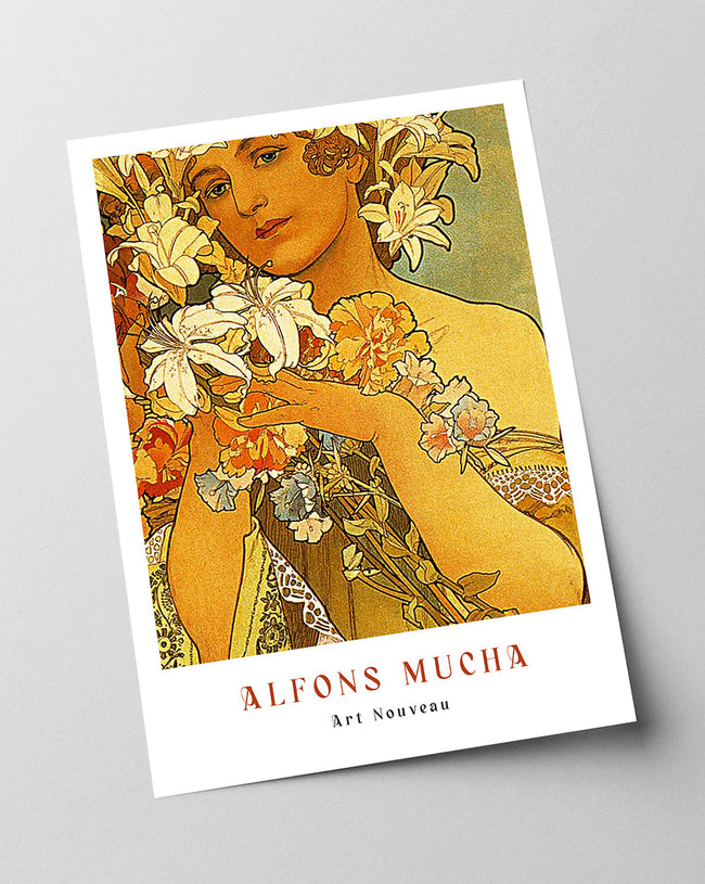 Alfons Mucha - Museum-Poster Frau mit Blumen I Main Image