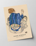 Egon Schiele - Museum-Poster II Sitzende Frau, Rückansicht