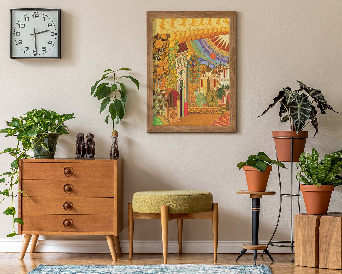 Ivan Bilibin - Sonnenschein über Stadt II