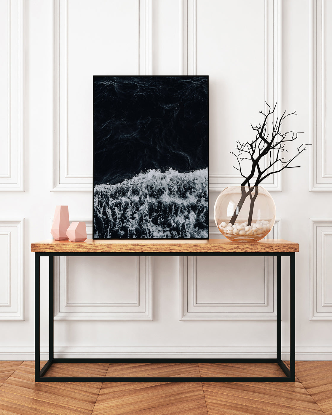 Brechende Wellen - Schwarz-Weiß