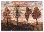 Egon Schiele - Vier Bäume