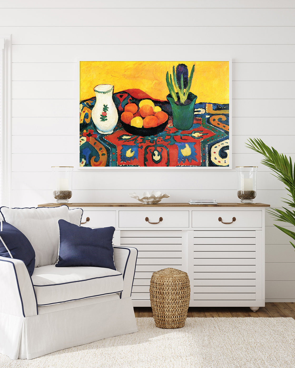 August Macke - Stillleben Still Life Hyacinths Carpet