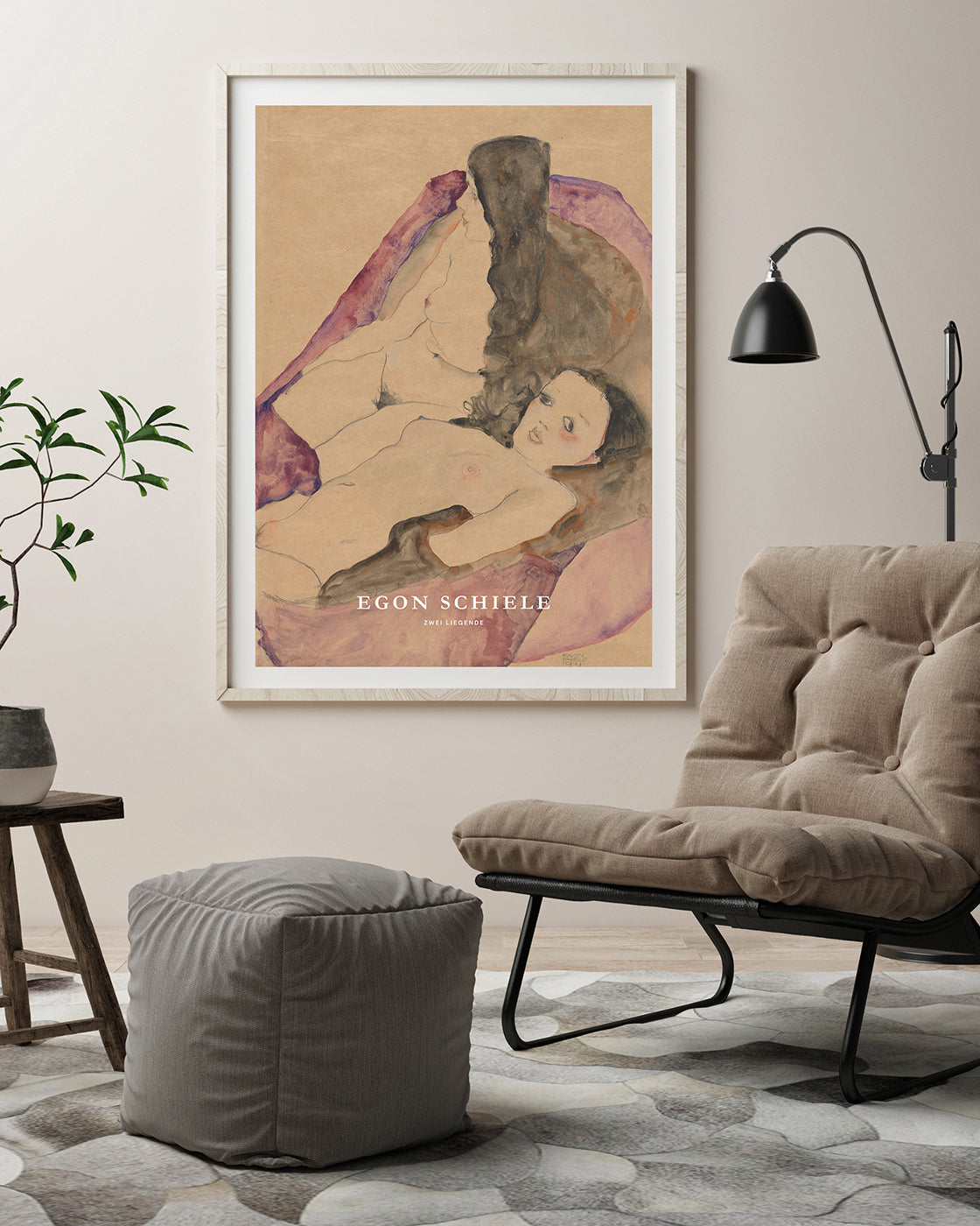 Egon Schiele - Museum-Poster II Zwei Liegende