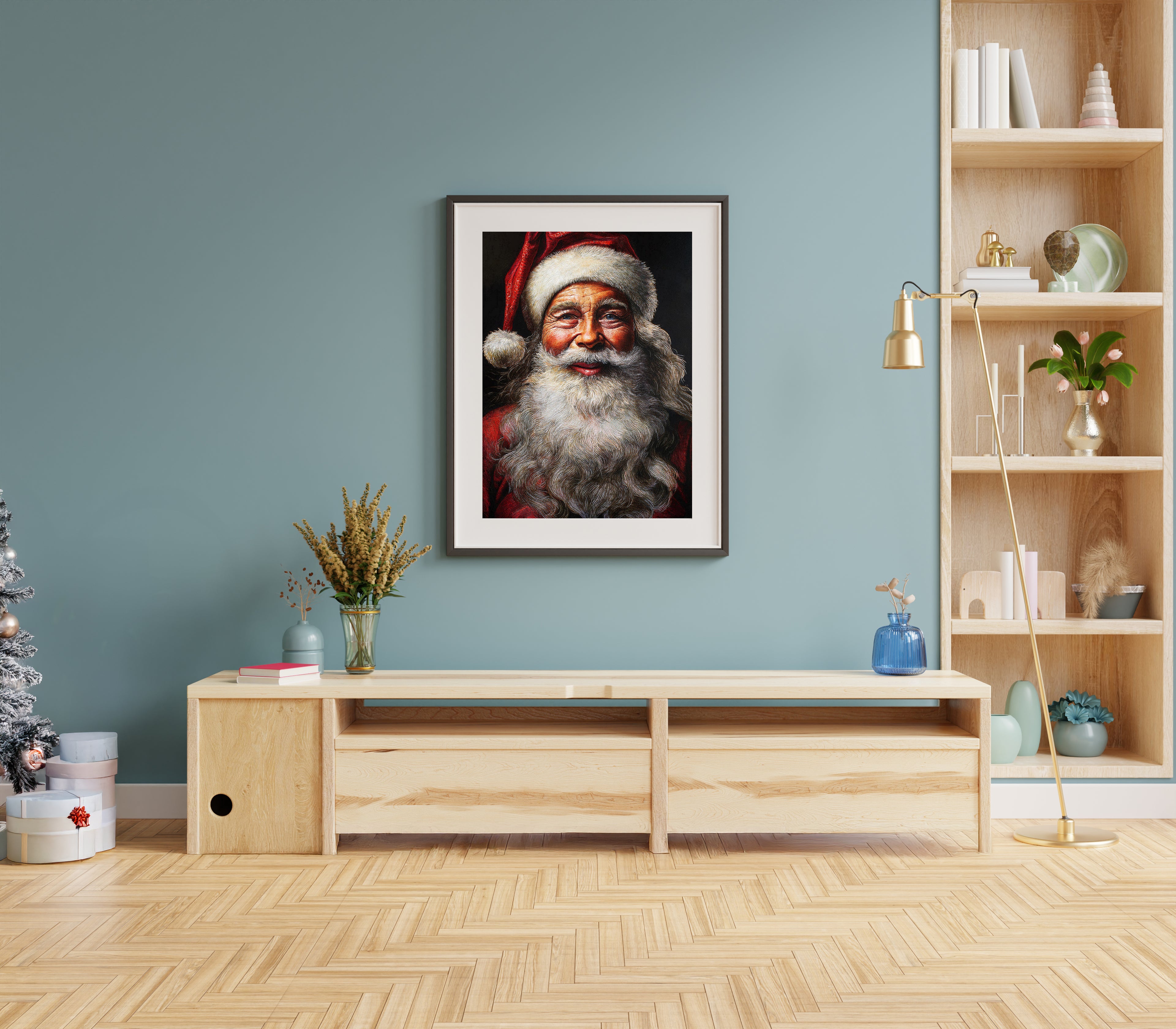 Santa A Portrait Of Joy Poster - W.A.H. Weihnachten Kollektion #2