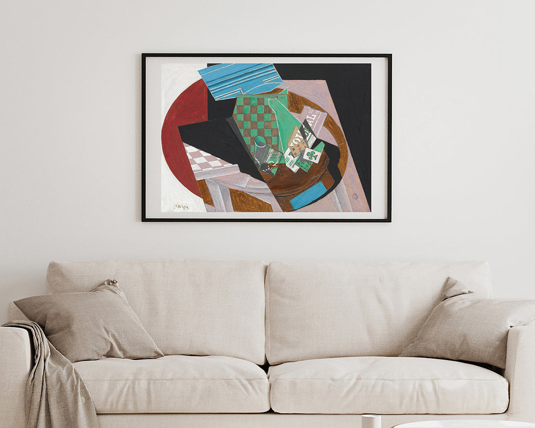 Juan Gris - Schachbrett und Spielkarten