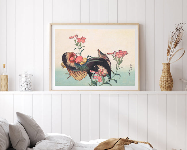 Katsushika Hokusai - Hahn, Henne und Nadeshiko Main Image