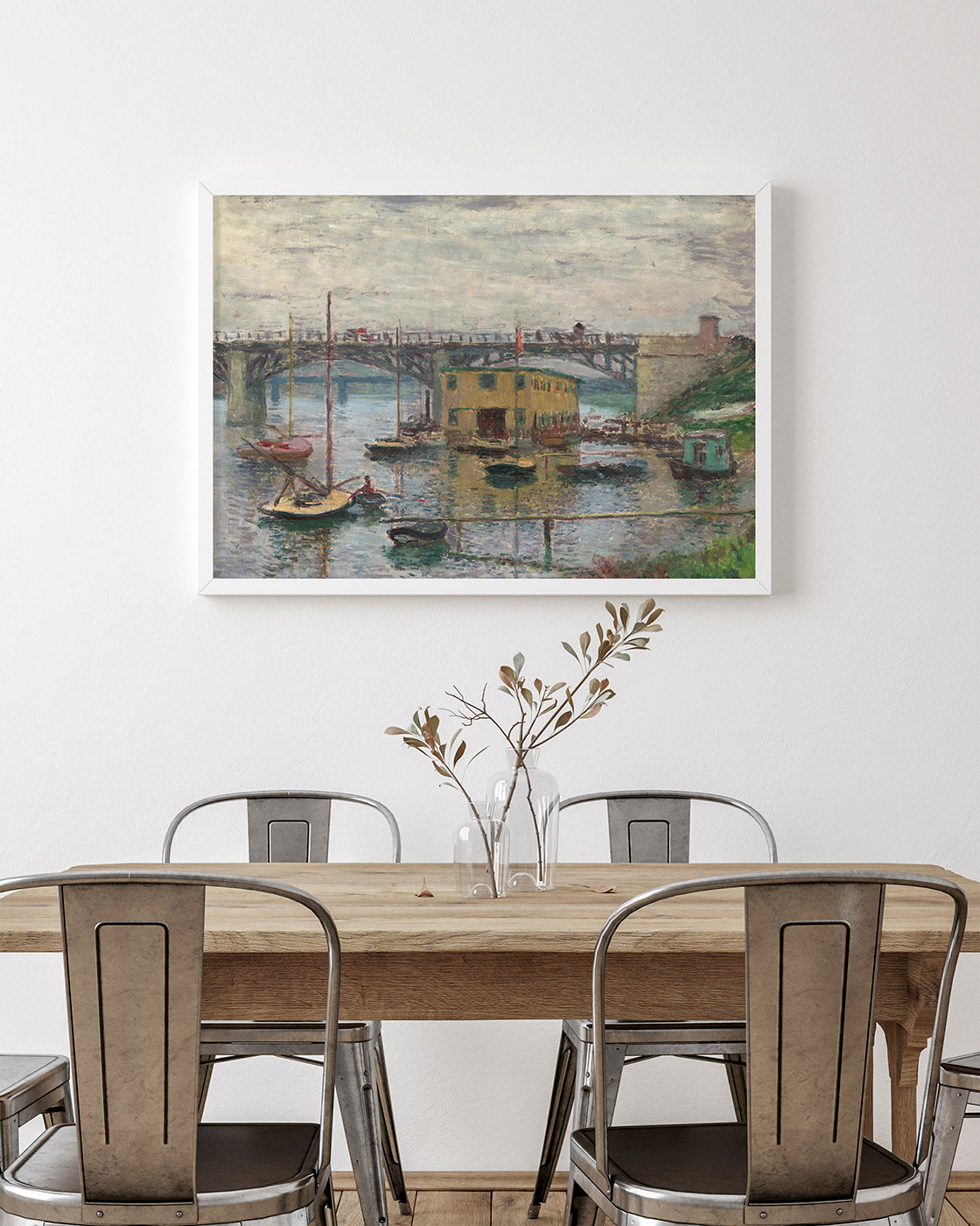 Claude Monet - Brücke bei Argenteuil an einem grauen Tag (1876)