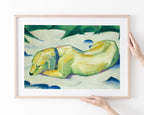Franz Marc - Liegender Hund im Schnee (191011)