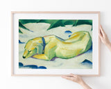 Franz Marc - Liegender Hund im Schnee (191011)