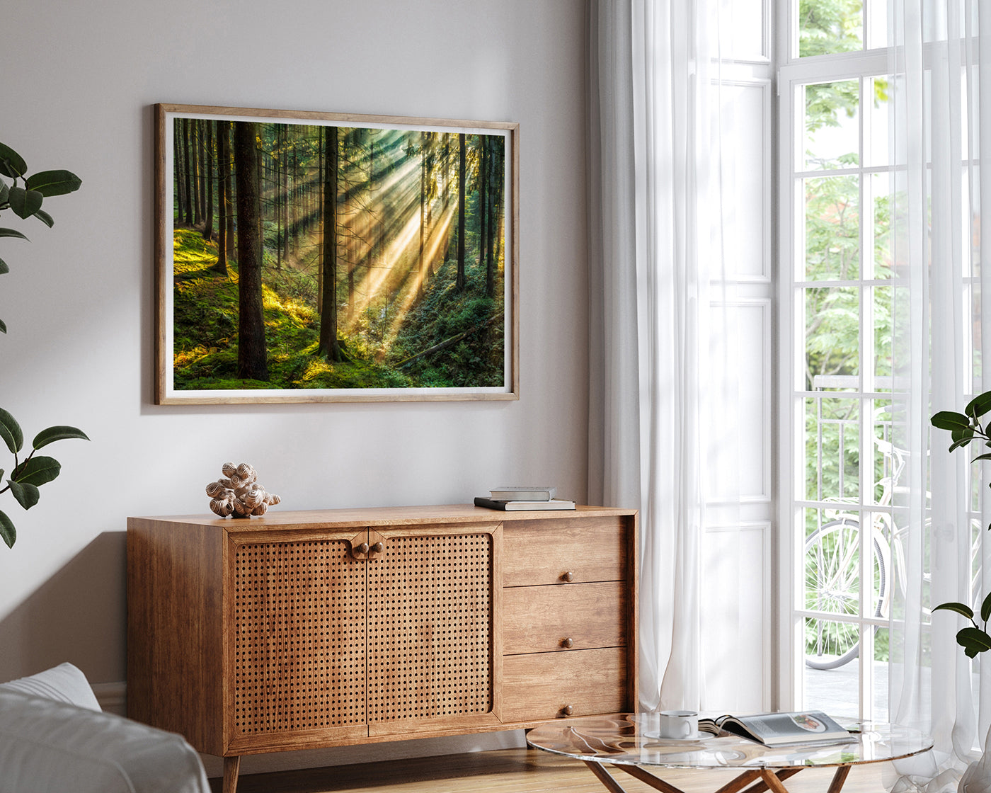 Sonnenstrahlen im Wald