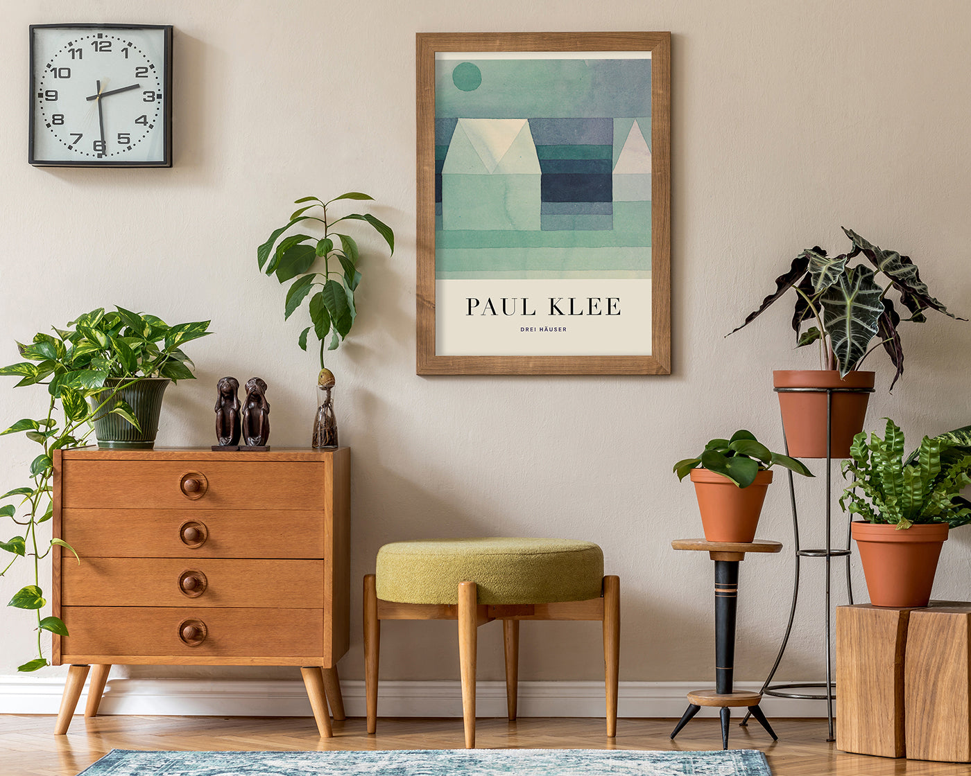 Paul Klee - Museum-Poster Drei Häuser