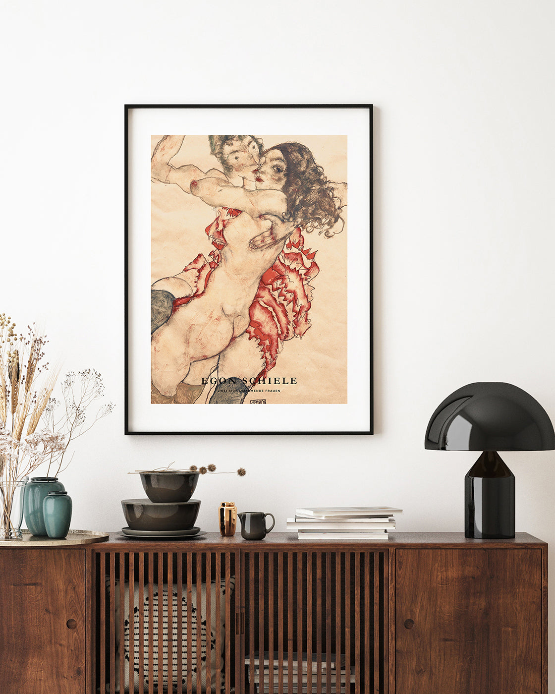 Egon Schiele - Museum-Poster II Zwei sich umarmende Frauen