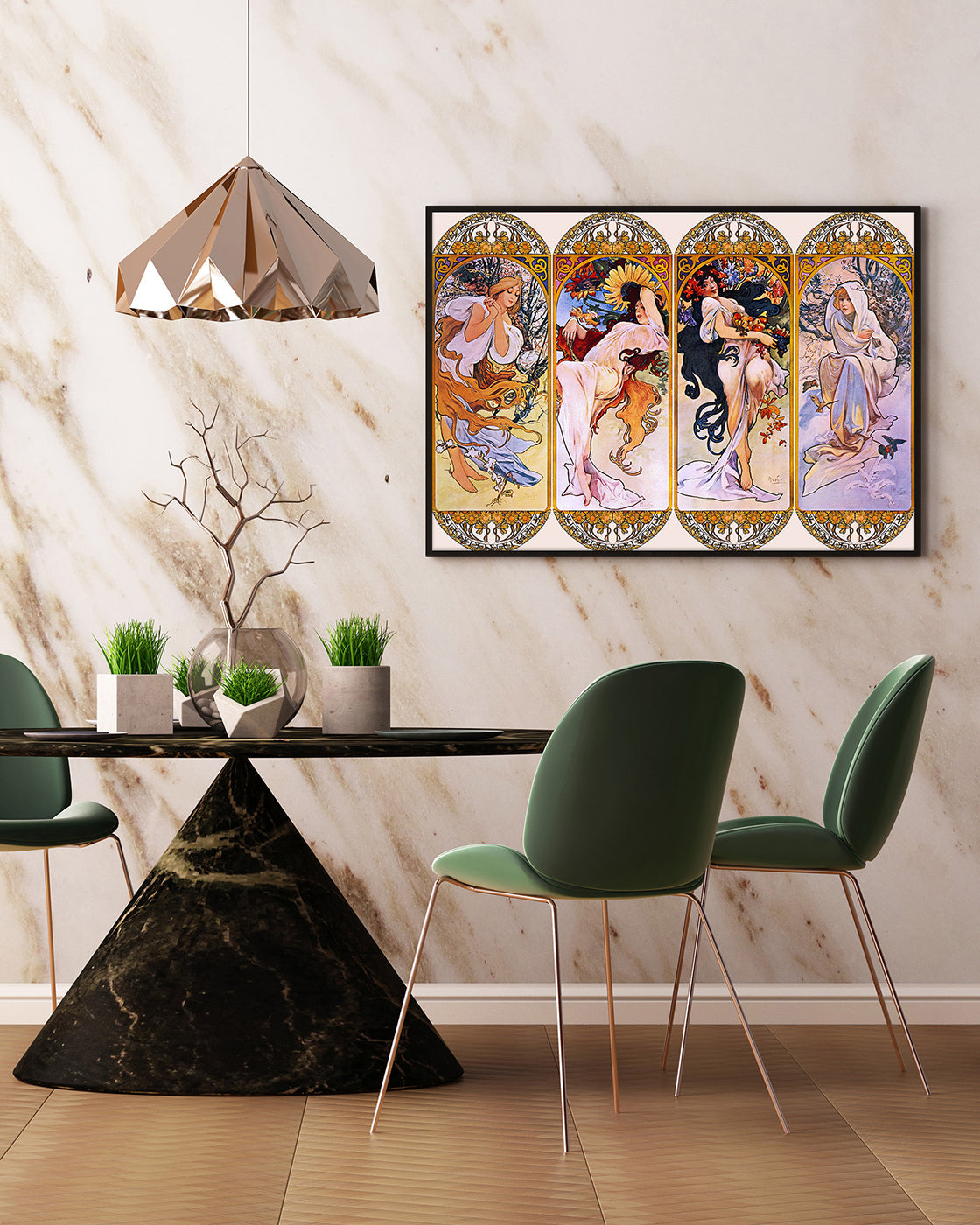 Alfons Mucha - Vier Jahreszeiten