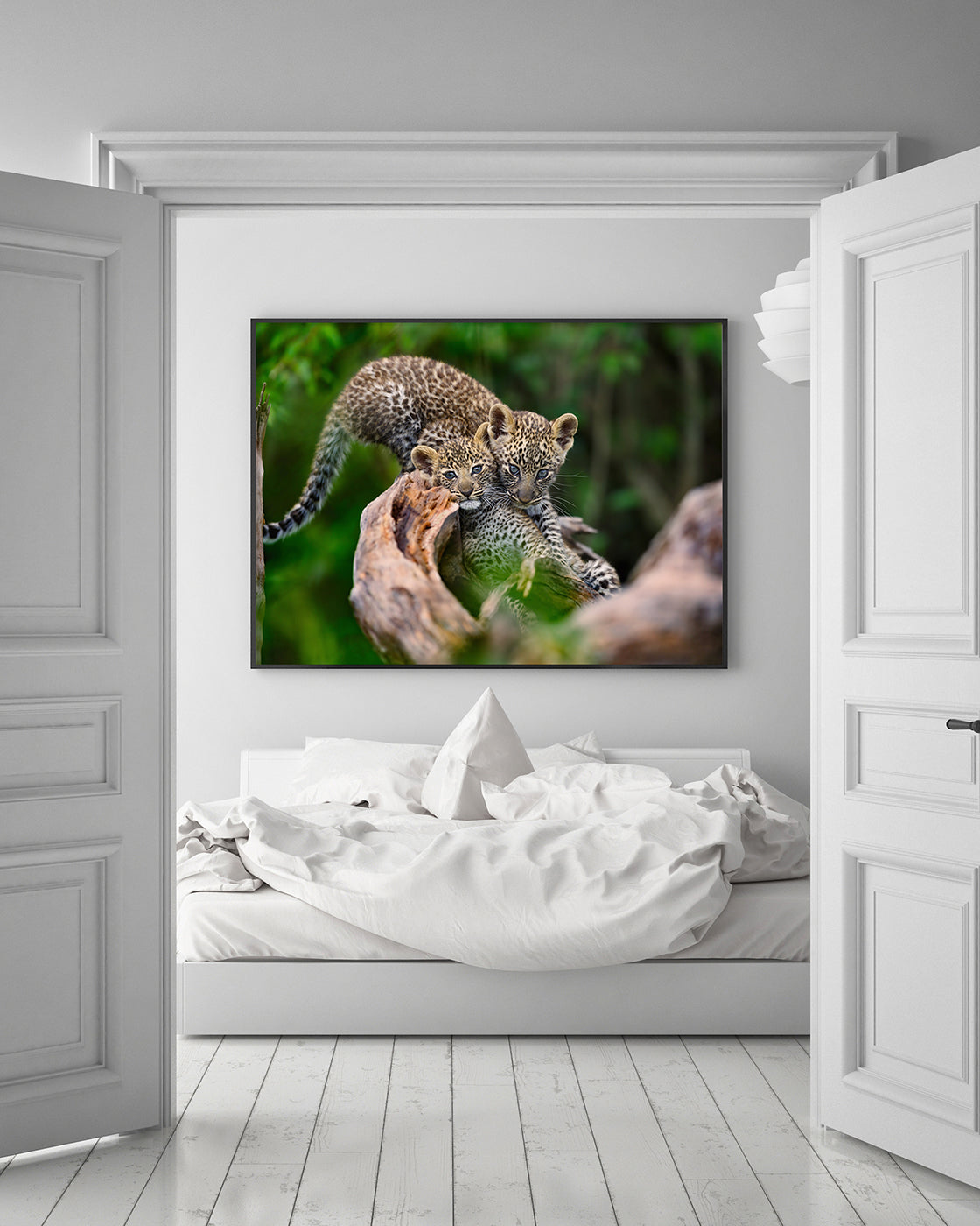 Süße Leoparden-Babies