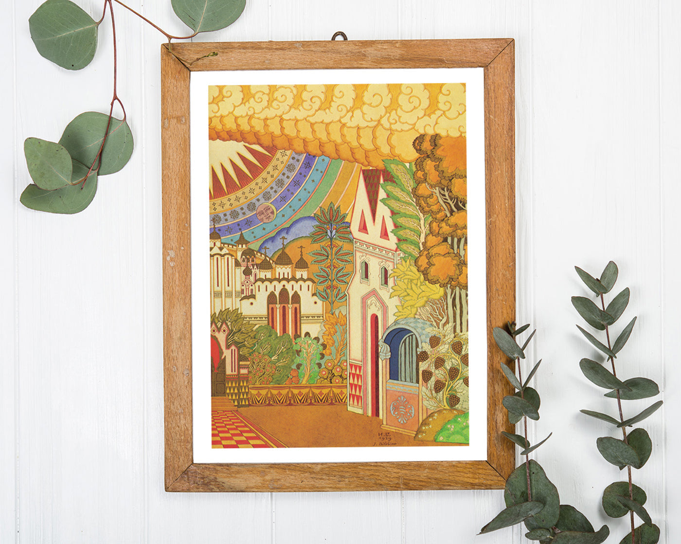 Ivan Bilibin - Sonnenschein über Stadt I