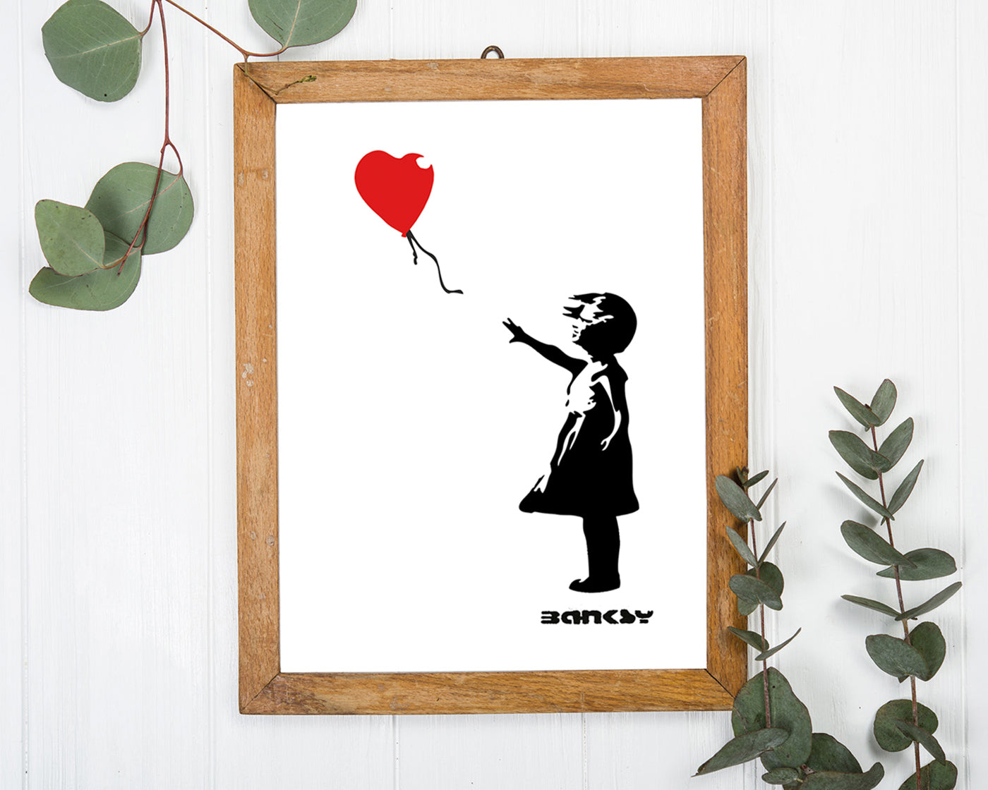 Banksy - Museum-Poster Mädchen mit Luftballon in Herzform