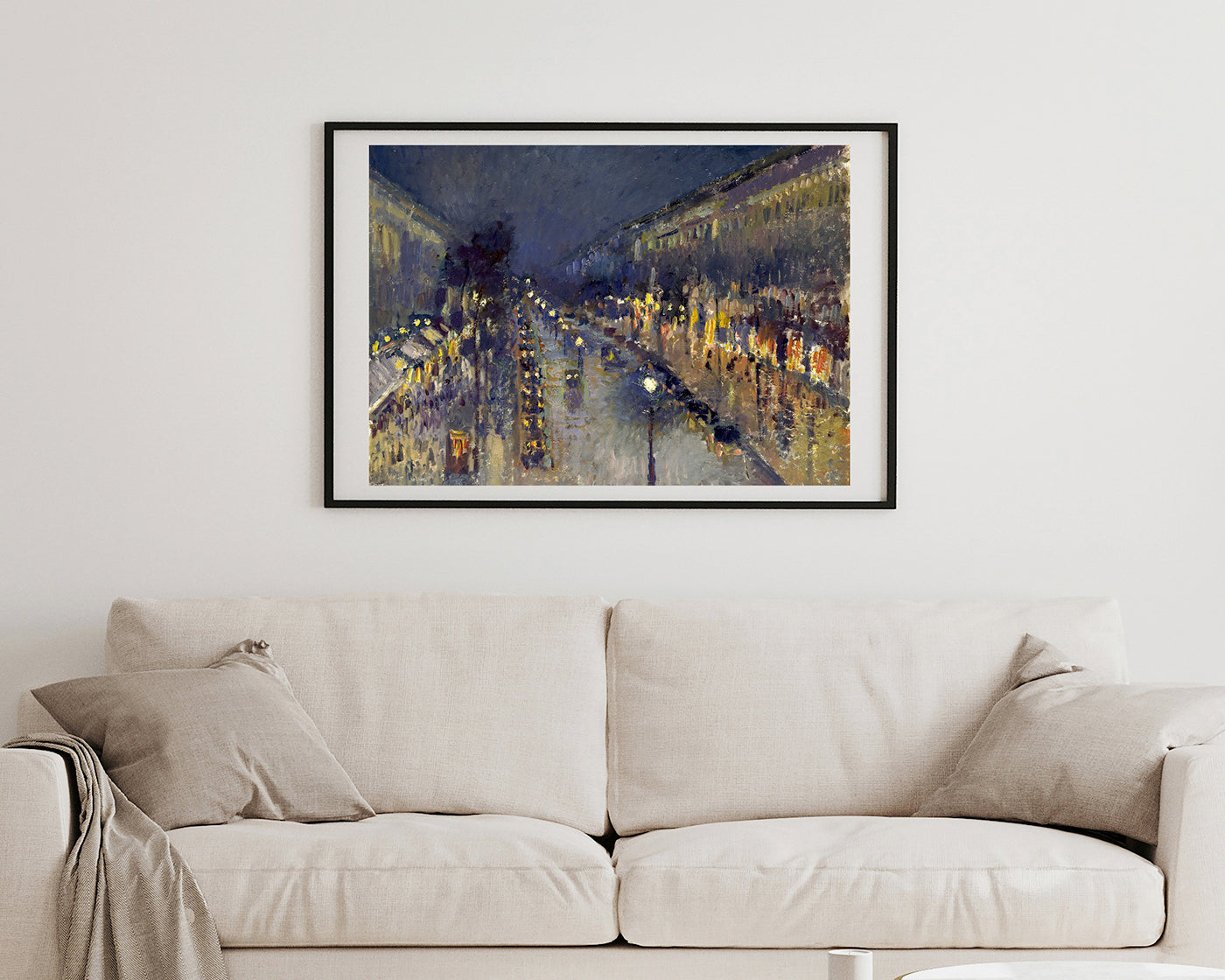 Camille Pissarro - The Boulevard Montmartre at Night