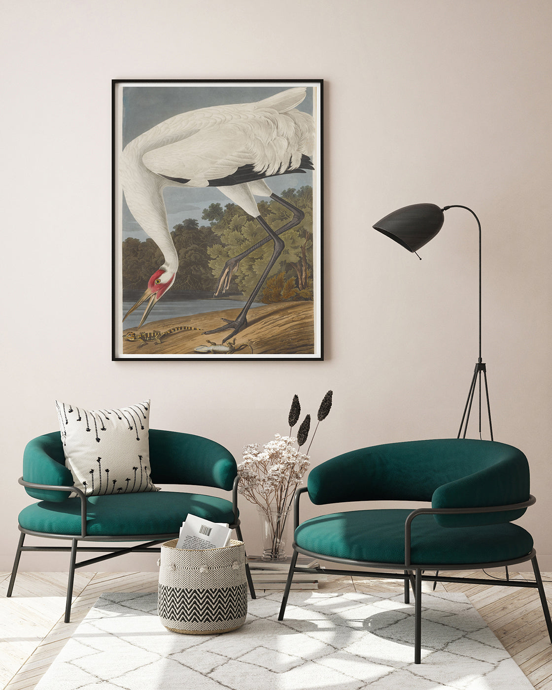 John James Audubon - Storch auf Nahrungssuche