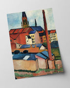 August Macke - Marienkirche mit Häusern und Schornstein