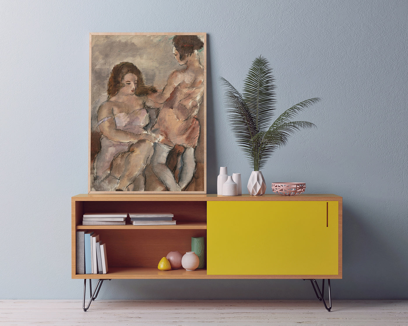 Jules Pascin - Zwei liebende Frauen in Unterwäsche