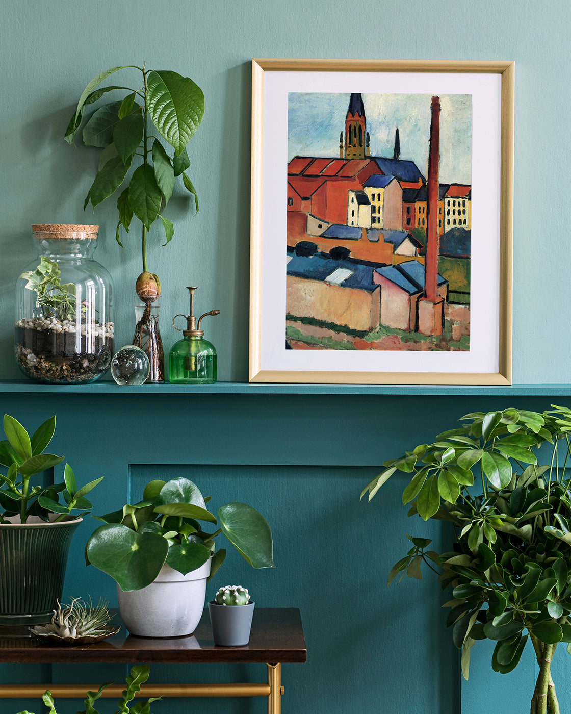 August Macke - Marienkirche mit Häusern und Schornstein