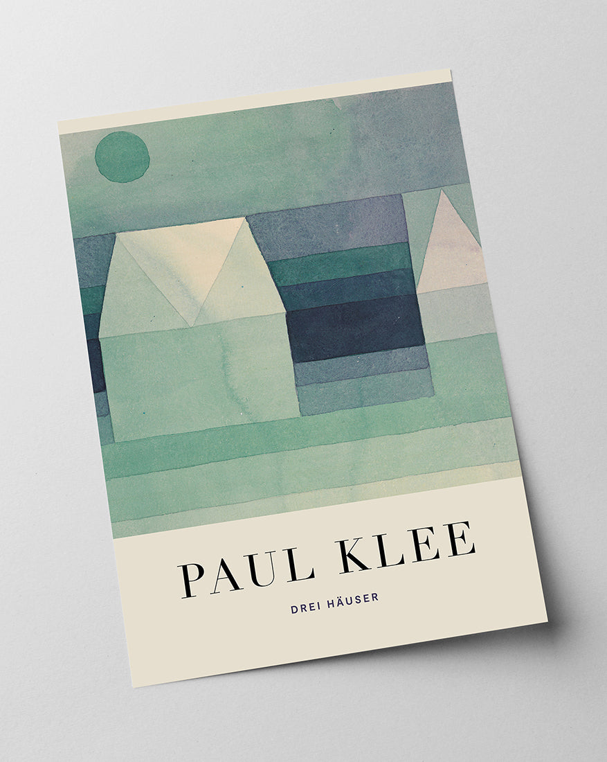 Paul Klee - Museum-Poster Drei Häuser