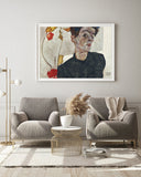 Egon Schiele - Selbstportrait mit Physalis