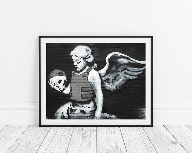 Banksy - Engel mit Totenkopf Death Angel Street Art Graffiti Main Image