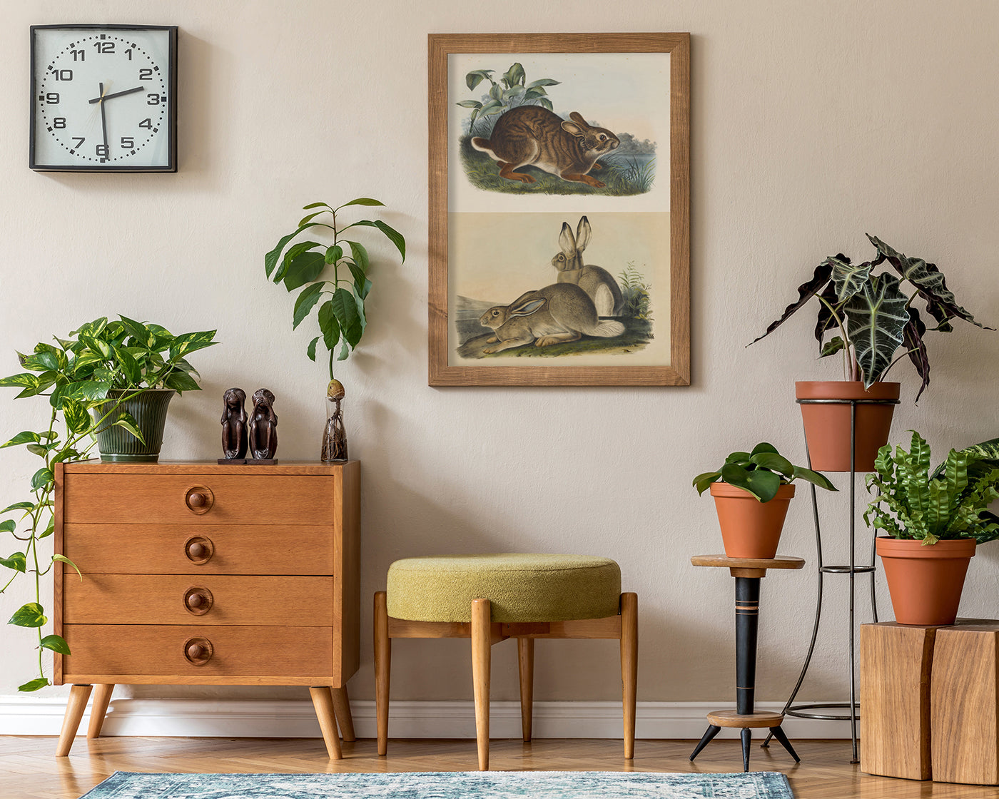 John James Audubon - Kaninchen in der Wildnis