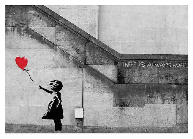 Banksy - Balloon Girl Mädchen mit Luftballon always hope Street Art Hover Image