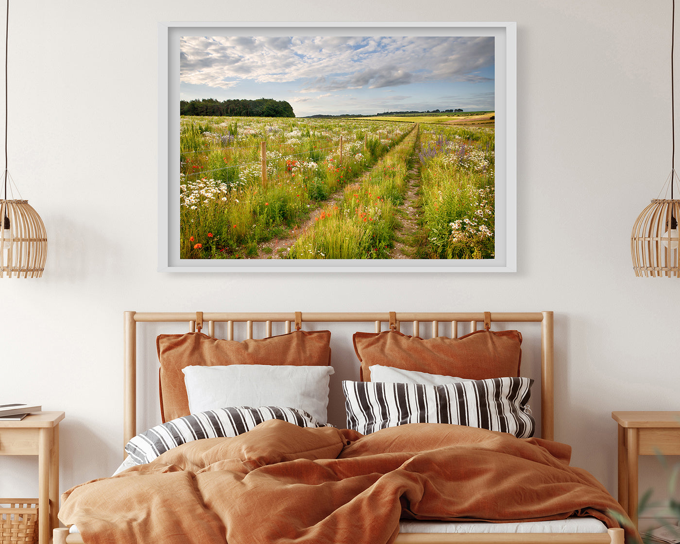 Weg auf einer Blumenwiese