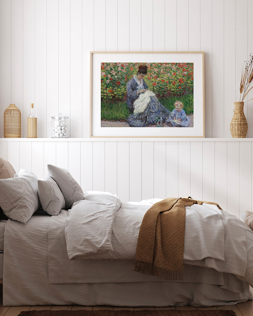 Claude Monet - Camille Monet und ein Kind im Garten des Künstlers in Argenteuil