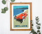 Pierre Fix-Masseau - Art Deco Werbeplakat - Rennfahren an der Côte d'Azur