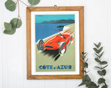 Pierre Fix-Masseau - Art Deco Werbeplakat - Rennfahren an der Côte d'Azur