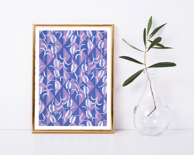 Paul Poiret zugeschrieben - Stoffdesign mit Rautenmuster Main Image