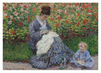 Claude Monet - Camille Monet und ein Kind im Garten des Künstlers in Argenteuil
